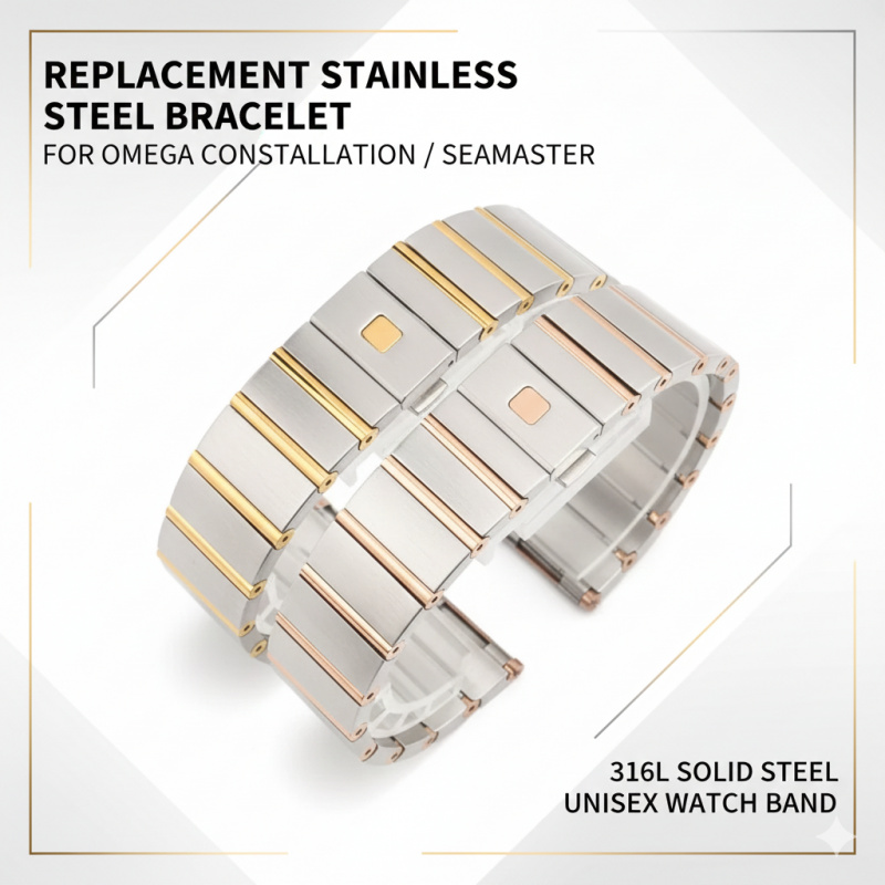 Omega Watch Constellation - Сменный стальной ремешок 23 мм 25